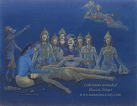 Click for a larger image of this Lakshman Wounded painting