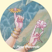 Closeup of a detail of the painting