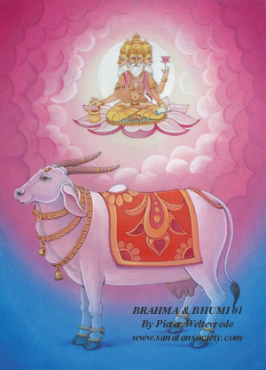 Brahma & Bhumi -This image is protected by digital watermarking - Click here for our free wallpapers.