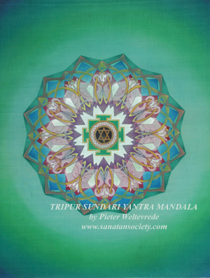 Tripur Sundari Yantra Mandala - This image is protected by digital watermarking - Click here for our free wallpapers.