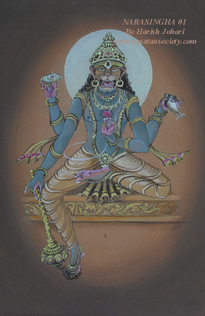 Narasingha Incarnation of Vishnu - Click here for our free wallpapers.