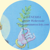 Closeup of a detail of the painting