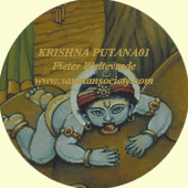 Closeup of a detail of the painting