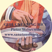 Closeup of a detail of the painting